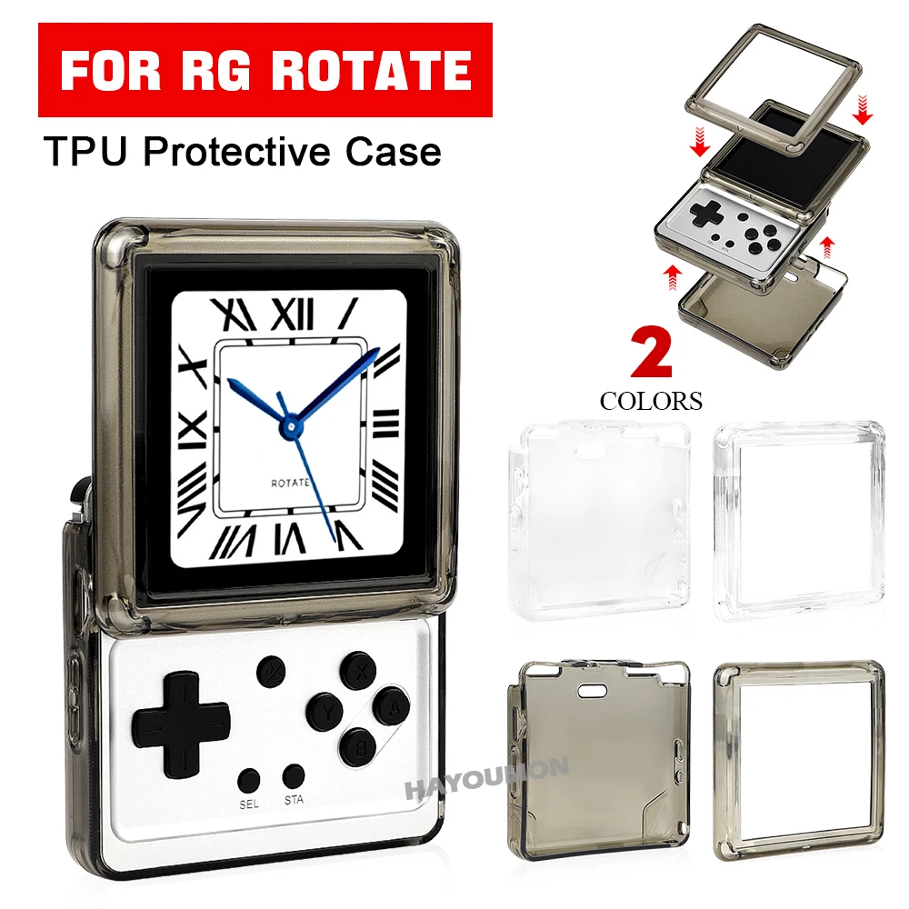 Gaming Console Anbernic - Capa protetora transparente preta em tpu