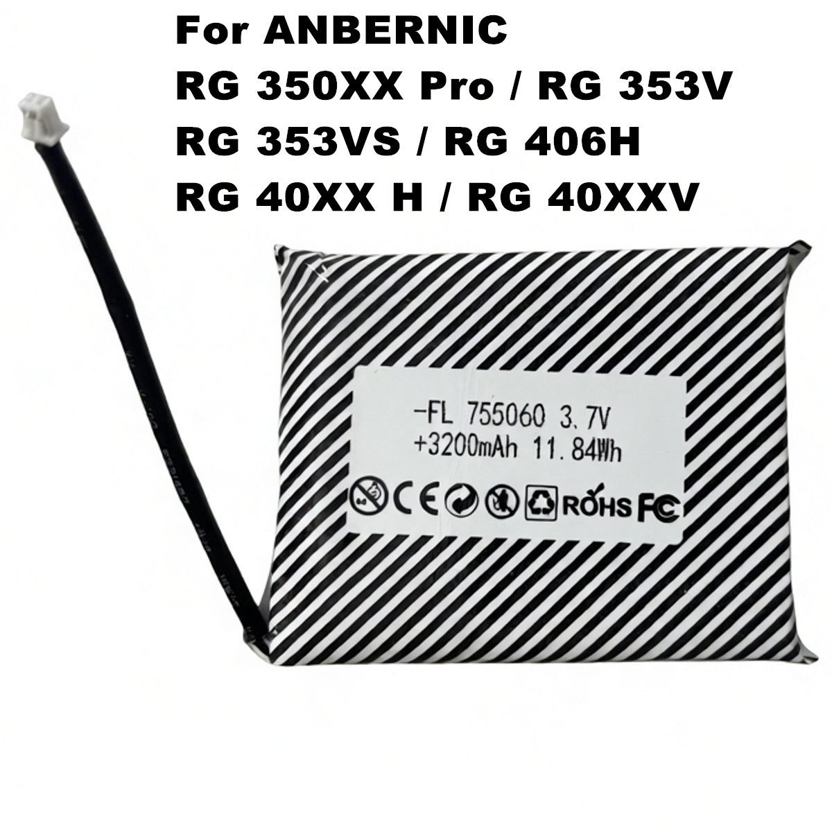Novo 3,7V 3200mAh 755060   Bat - Gaming Console Anbernic avaliação e preço